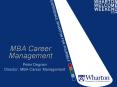 MBA Career Management PowerPoint PPT Presentation
