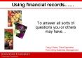 Using financial records PowerPoint PPT Presentation