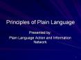 Principles of Plain Language PowerPoint PPT Presentation