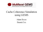 Cache Coherence Simulation using GEMS