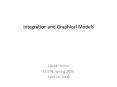 Integration and Graphical Models PowerPoint PPT Presentation