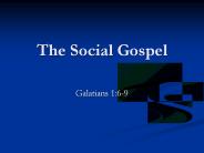 The Social Gospel