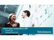 TeliaSonera Interim Report Jan - Mar 2003