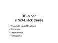 RB-alberi (Red-Black trees) PowerPoint PPT Presentation