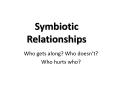 Symbiotic Relationships PowerPoint PPT Presentation