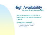 High Availability