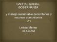 CAPITAL SOCIAL, GOBERNANZA  y manejo sustentable de territorios y recursos comunitarios  Leticia Merino IIS-UNAM PowerPoint PPT Presentation