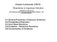 Reactions in Aqueous Solution PowerPoint PPT Presentation