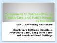 Component 1: Introduction to Health Care and Public Health in the U.S. PowerPoint PPT Presentation