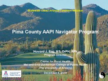 Statewide Cover Arizona Coalition Webinar