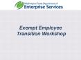 Exempt Employee Transition Workshop PowerPoint PPT Presentation