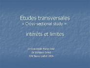 Etudes transversales 