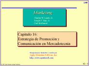 Chapter 16:  Promotion Strategy and Marketing Communication