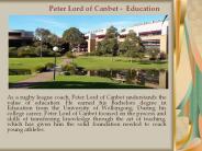 Peter Lord of Canbet -  Education