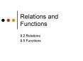 Relations and Functions PowerPoint PPT Presentation