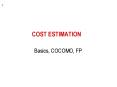 COST ESTIMATION PowerPoint PPT Presentation