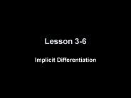 Implicit Differentiation