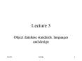 Object database standards, languages and design PowerPoint PPT Presentation