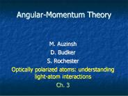 Angular-Momentum Theory