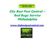 Pest Control Philadelphia - www.citybestpestcontrol.com