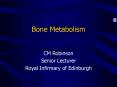 Bone Metabolism PowerPoint PPT Presentation