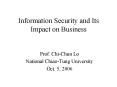 Information Security and Its Impact on Business PowerPoint PPT Presentation