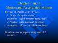 Chapter 2 and 3 Motion and Accelerated Motion PowerPoint PPT Presentation