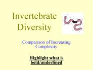 Invertebrate Diversity