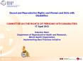Sexual and Reproductive Rights and Women and Girls with Disabilities  COMMITTEE ON THE RIGHTS OF PERSONS WITH DISABILITIES 17 April 2013 Suzanne Reier Department of Reproductive Health and Research, World Health Organization Implementing Best PowerPoint PPT Presentation