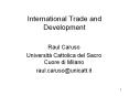 International Trade and Development PowerPoint PPT Presentation