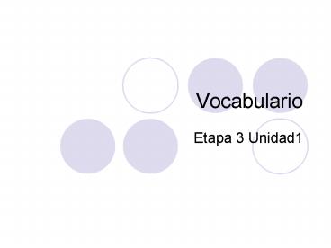 Vocabulario