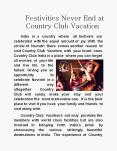 Festivities never end at Country Club Vacation PowerPoint PPT Presentation