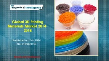 PPT – ReportsandIntelligence: Global 3D Printing Materials Market ...