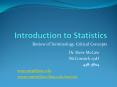 Introduction to Statistics PowerPoint PPT Presentation