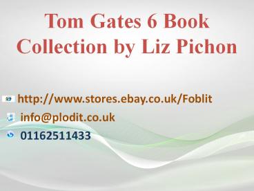 Tom Gates 6 Book Collection by Liz Pichon