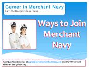 Ways to Join Merchant Navy