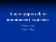 A new approach to introductory statistics PowerPoint PPT Presentation