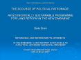New Zimbabwe Lecture Series THE SCOURGE OF POLITICAL PATRONAGE:  AN ECONOMICALLY SUSTAINABLE PROGRAMME FOR LAND REFORM IN THE NEW ZIMBABWE  Dale Dor PowerPoint PPT Presentation