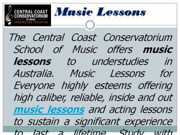 Gorgeous Music Courses Offered in Australia
