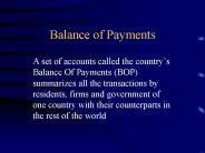 Balance of Payments