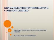 KENYA ELECTRICITY GENERATING COMPANY LIMITED