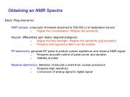 Obtaining an NMR Spectra