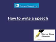 How to write a speech