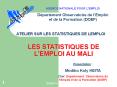 ATELIER SUR LES STATISTIQUES DE LEMPLOI PowerPoint PPT Presentation