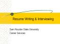 Resume Writing PowerPoint PPT Presentation
