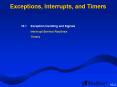 Exceptions, Interrupts, and Timers PowerPoint PPT Presentation