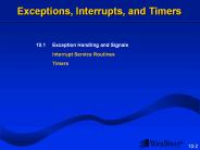Exceptions, Interrupts, and Timers