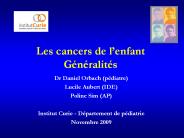 Les cancers de l