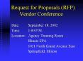 Request for Proposals (RFP) Vendor Conference PowerPoint PPT Presentation