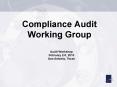 Compliance Audit Working Group PowerPoint PPT Presentation